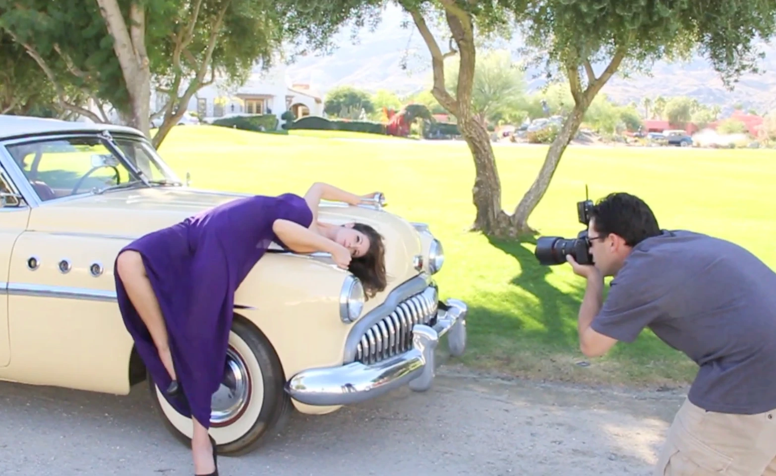 Behind the scenes of a Jeff Linett photo shoot
