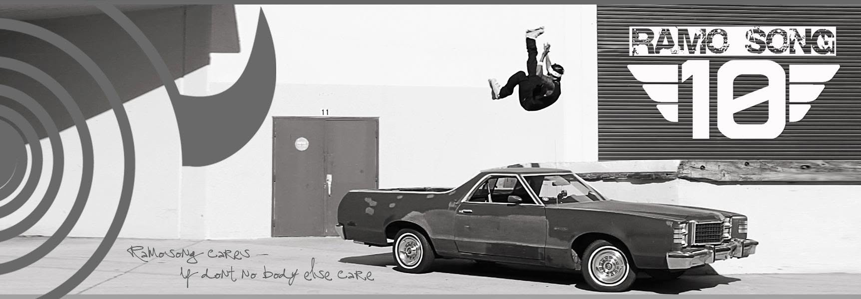 Ramo Song black and white car jump photograph by Jeff Linett